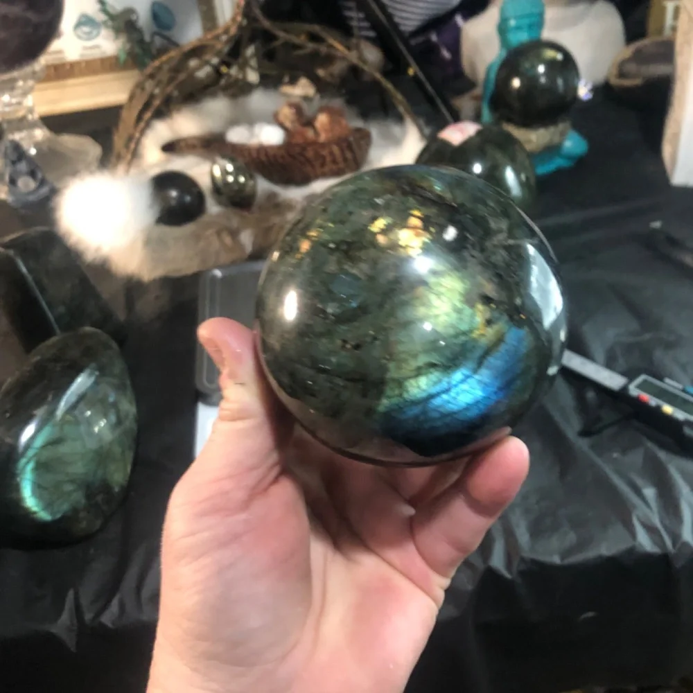 LABRADORITE SPHERE - Picture 5 of 7